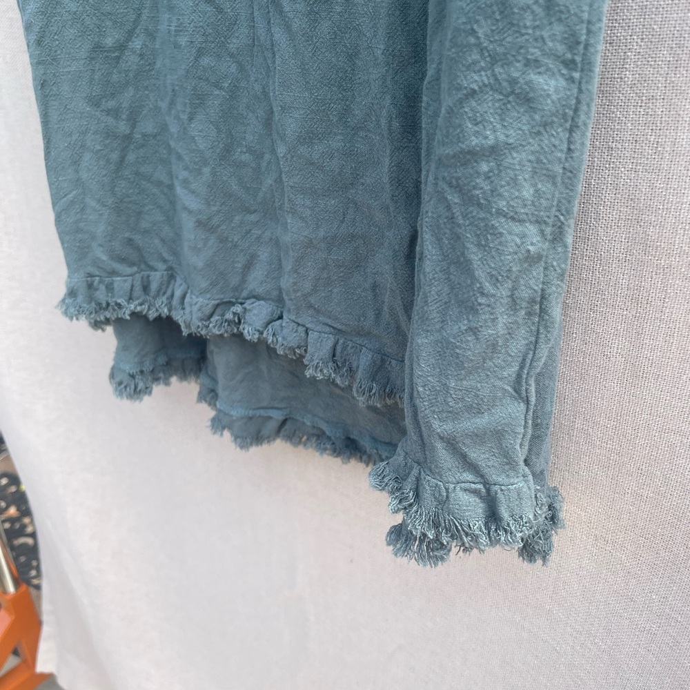 Frayed Hem jade Tunic Top, Umgee tunic top - Picture 4 of 9